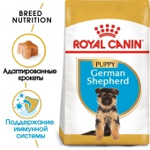Сухой корм Royal Canin German Shepherd Puppy для щенков породы немецкая овчарка до 15 месяцев, 12кг