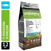 Сухой корм для собак Probalance Delicate Digestion, профилактика нарушений пищеварения, с лососем и рисом, 12кг