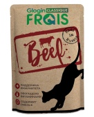 Консервированный корм Frais Classique для взрослых кошек всех пород с говядиной в нежном соусе, паучи, 85г