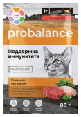 Probalance Поддержка иммунитета влажный корм для кошек с говядиной в соусе, 85 г