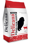 Сухой корм Delicana для взрослых собак мелких пород с говядиной, 400г
