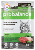 Probalance Чувствительное пищеварение влажный корм для кошек, 85 г
