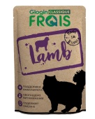 Консервированный корм Frais Classique для взрослых кошек всех пород с ягненком  в нежном соусе, паучи, 85г
