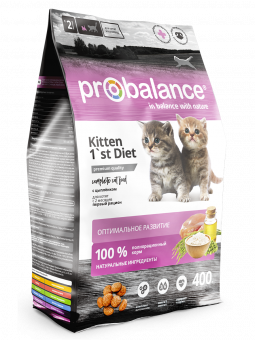 Сухой корм для котят Probalance 1'st Diet Kitten, 400г