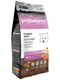 Сухой корм для щенков крупных пород Probalance Immuno Puppies Maxi, защита иммунитета, 12кг Сухой корм для щенков крупных пород Probalance Immuno Puppies Maxi, защита иммунитета, 12кг