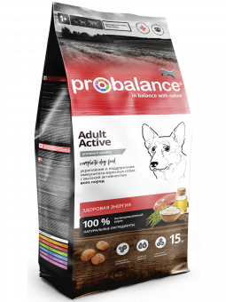 Сухой корм для собак Probalance  Immuno Adult  Active, высокая активность, 15кг